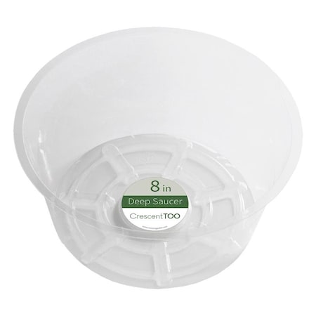 Crescent Garden Crescent Garden 3.7 in. H X 8 in. D Plastic Plant Saucer Clear BV080D00C